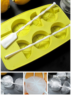 可愛い氷皿　アイスキューブ　トレーモールド　DIY　黄色