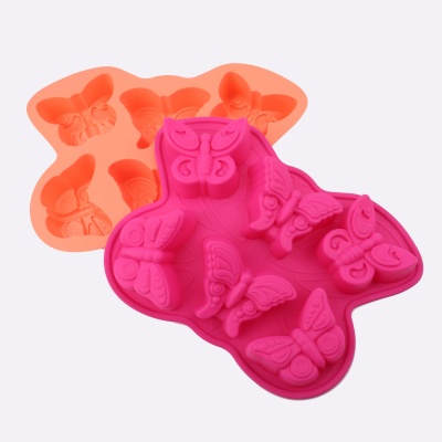 ピンク蝶々シリコンアイストレー シリコーン製氷器　シリコーン製氷型 
