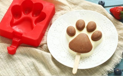 シリコンアイスクリーム型　シリコンアイストレー　熊爪形